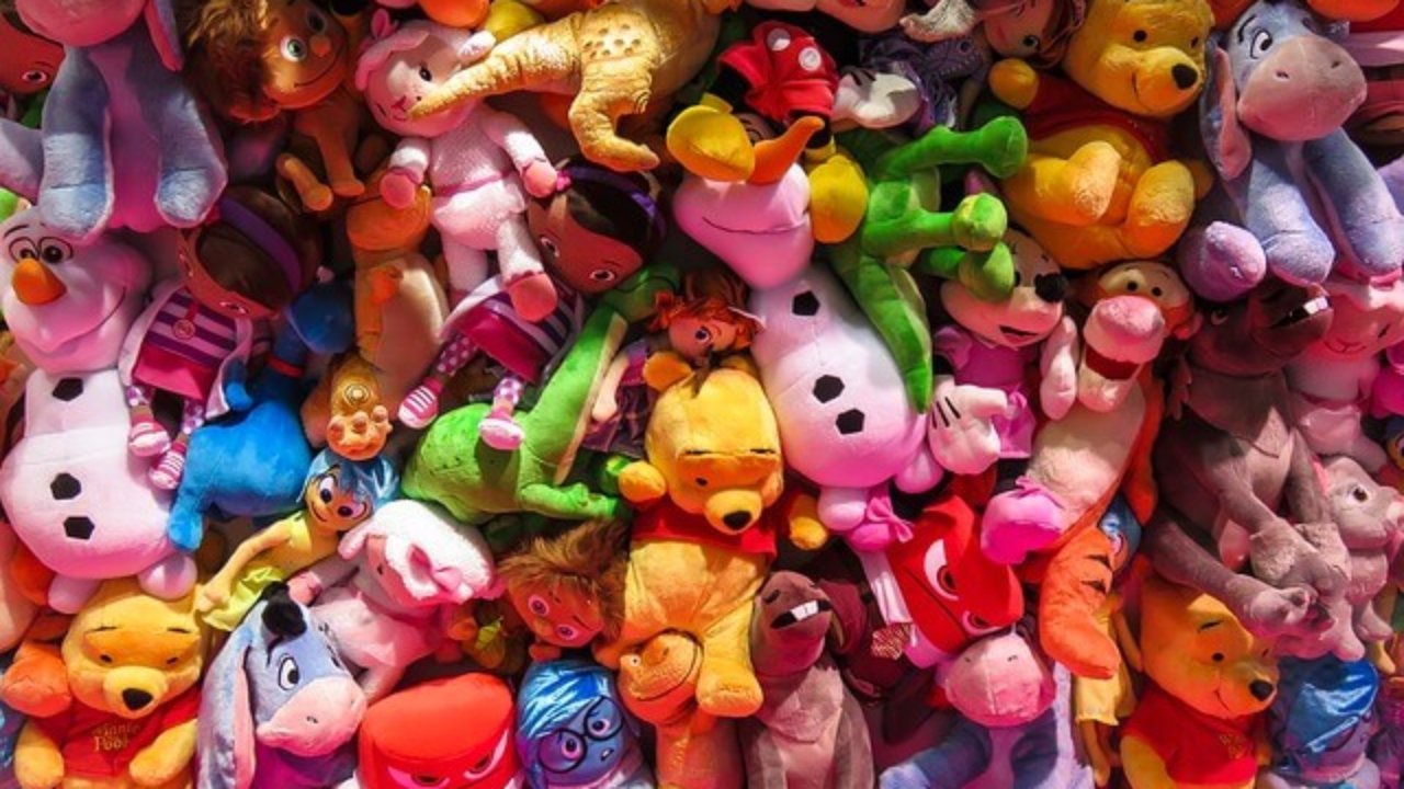 Picture of stuffed animal toys.